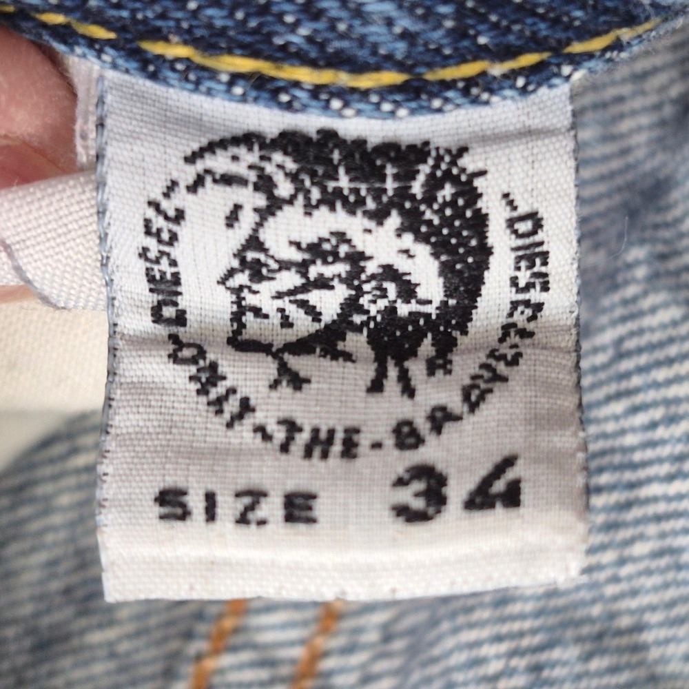 Vintage Diesel Basic Jeans distressed denim button up mens waist 34 - Picture 11 of 15